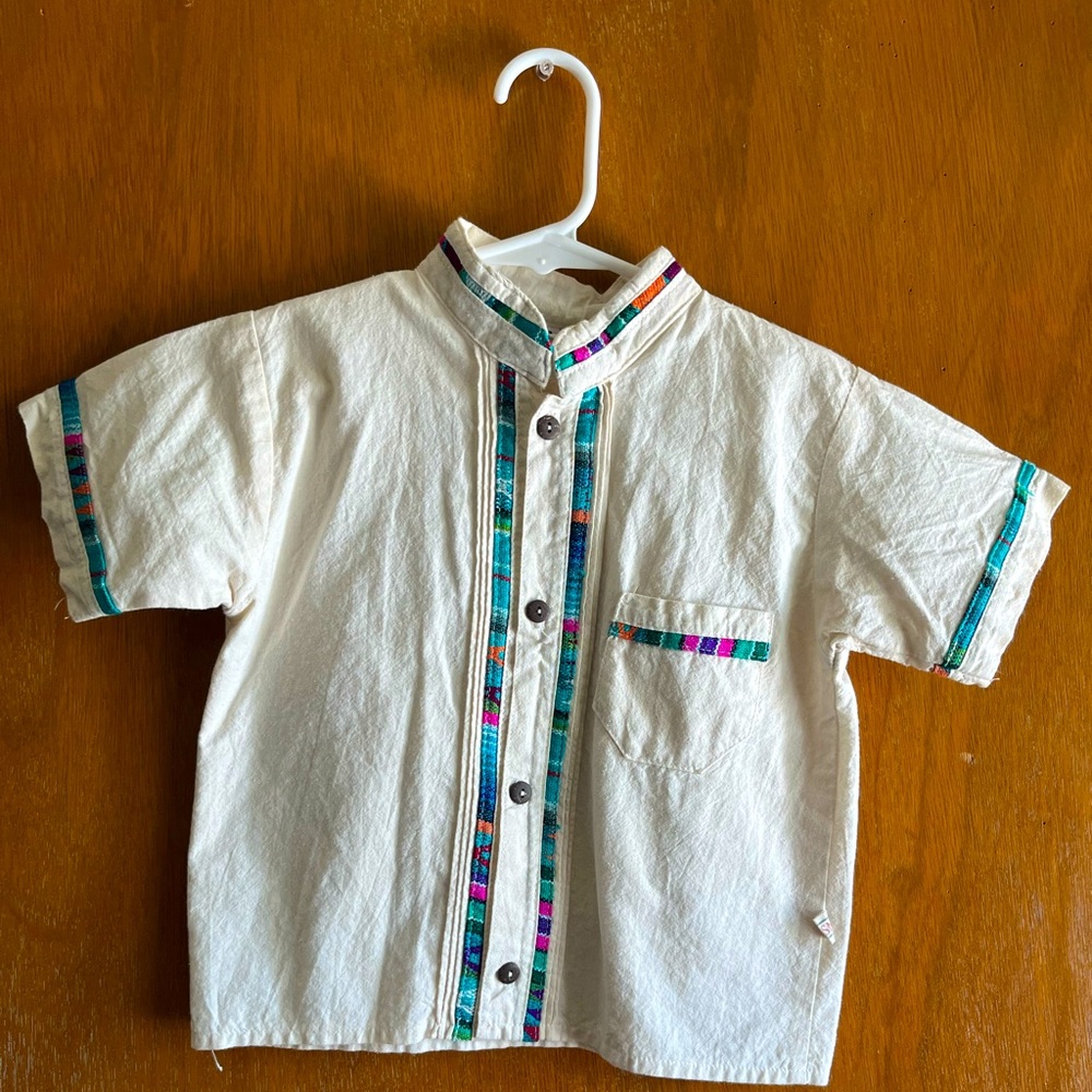 Kids Mexican Guyabera shirt
